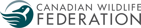 Canadian Wildlife Federation Logo, stylized Canadian goose in a circle.